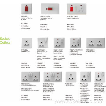 4Gang 2Way Light Switches 86x86mm wall switch